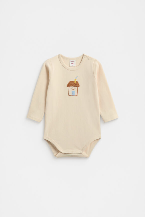 Happy House Bodysuit  Soft Cream  hi-res