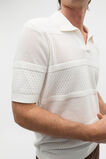 Crochet Knit Polo  Vintage White  hi-res
