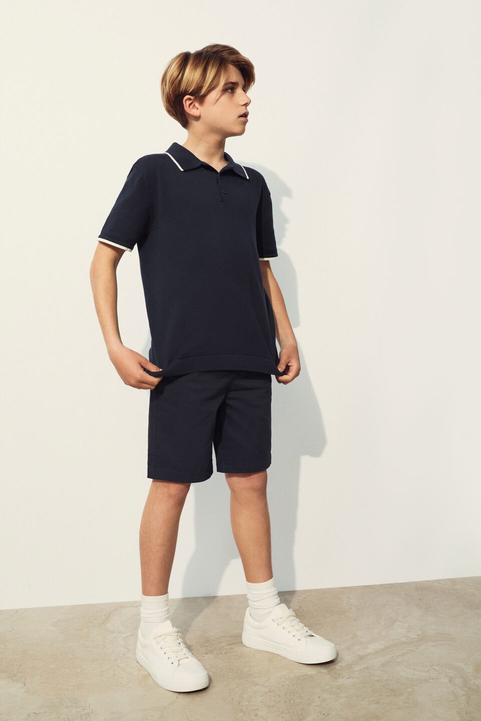 Chino Short  Midnight Blue