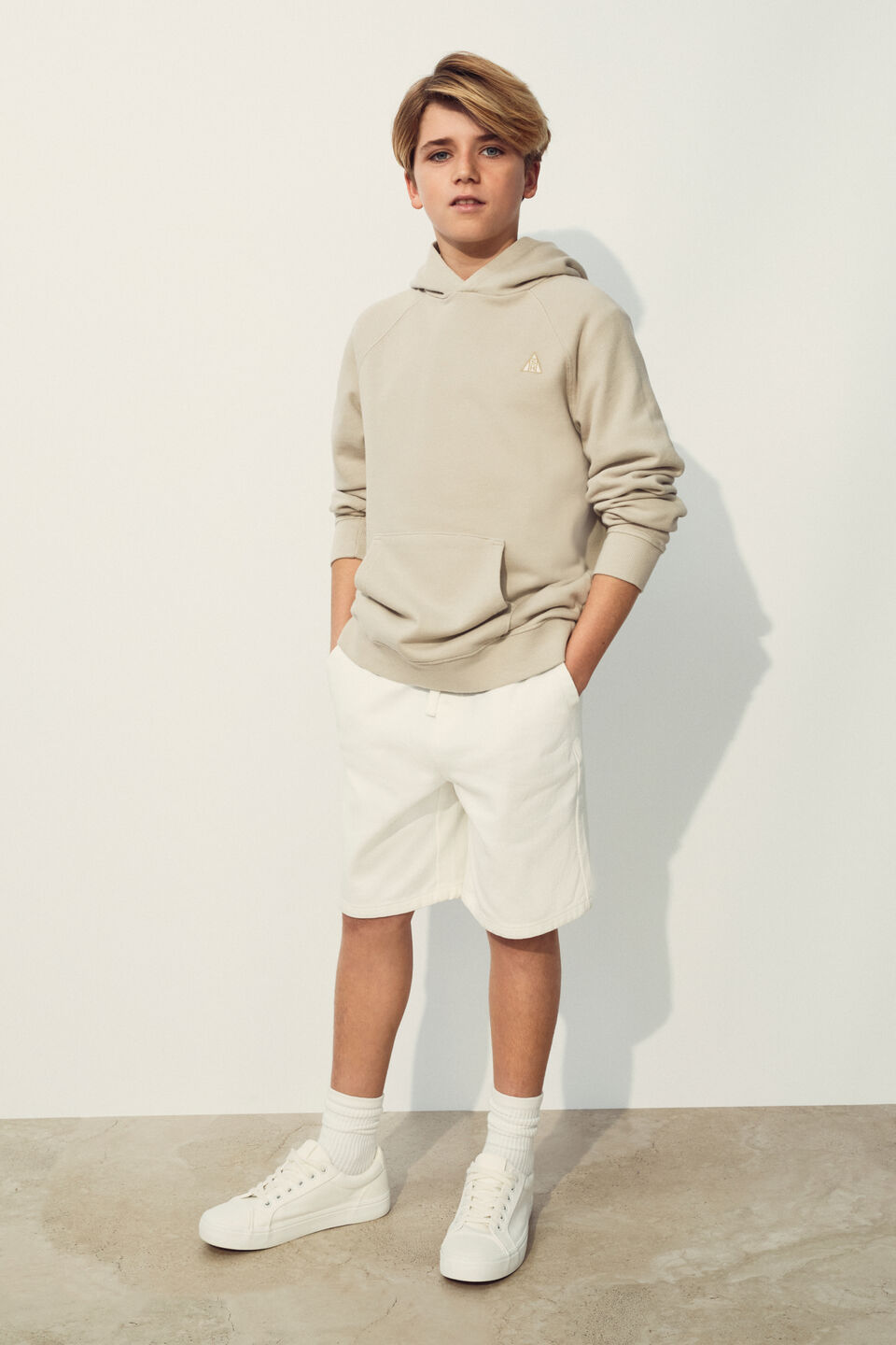 Garment Dye Hoodie  Cool Stone