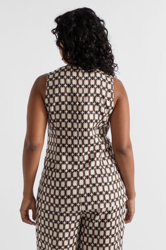 Linen Retro Tunic Top  Multi Retro  hi-res