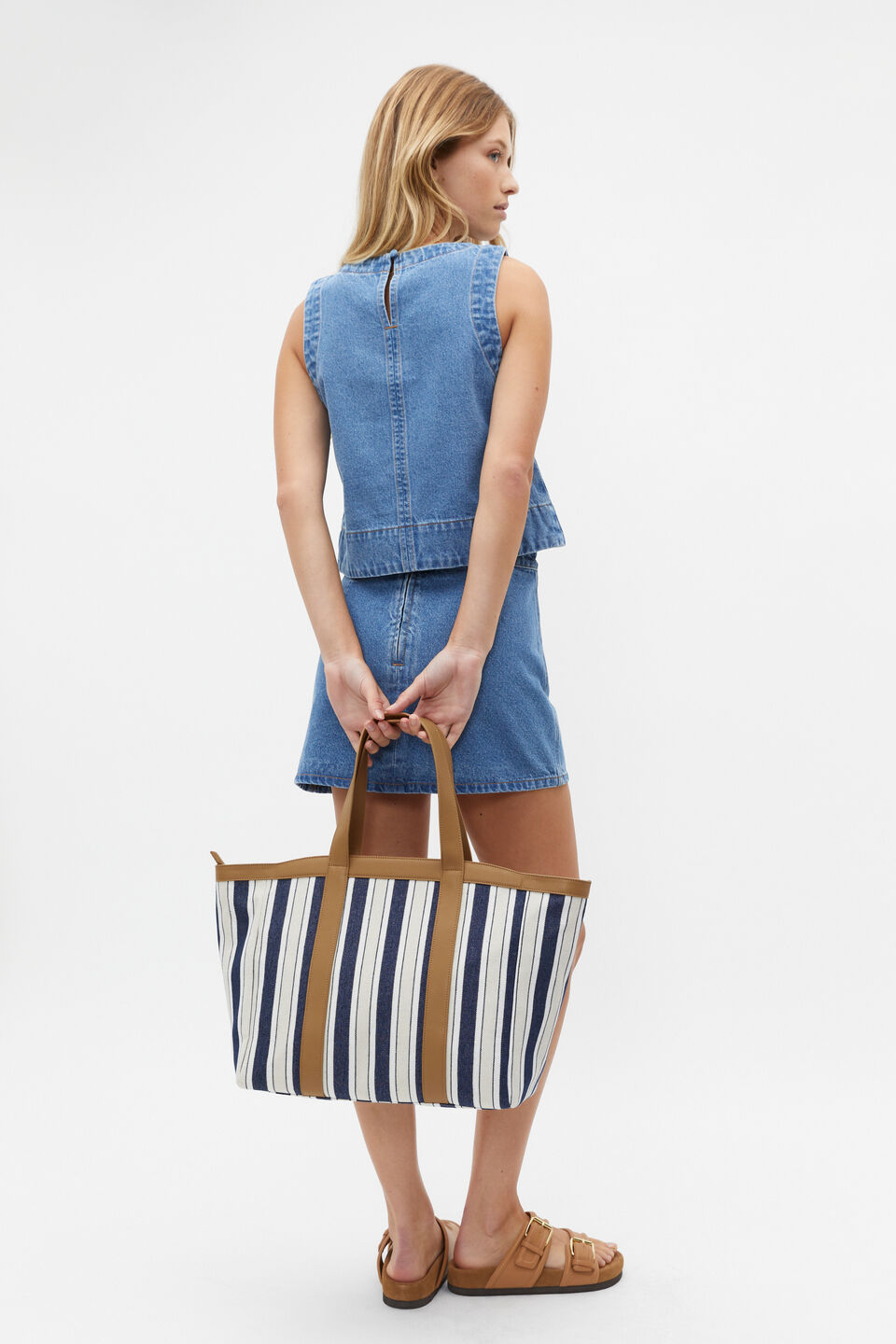 Denim Shell Top  Sea Blue Wash