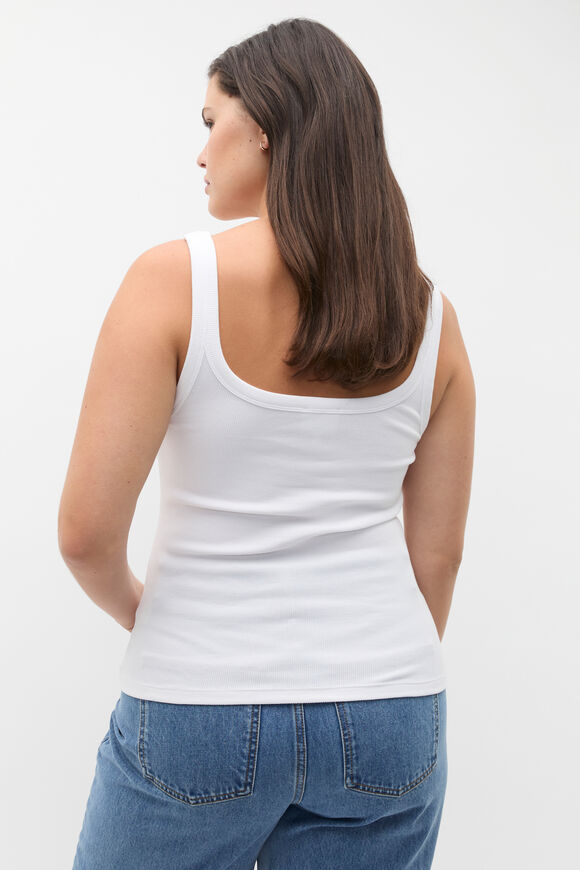 Core Heritage Rib Tank  Whisper White  hi-res