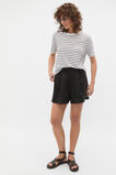 Linen Neat Tee  Black Stripe  hi-res
