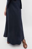 Core Linen Seam Front Skirt  Twilight Blue  hi-res