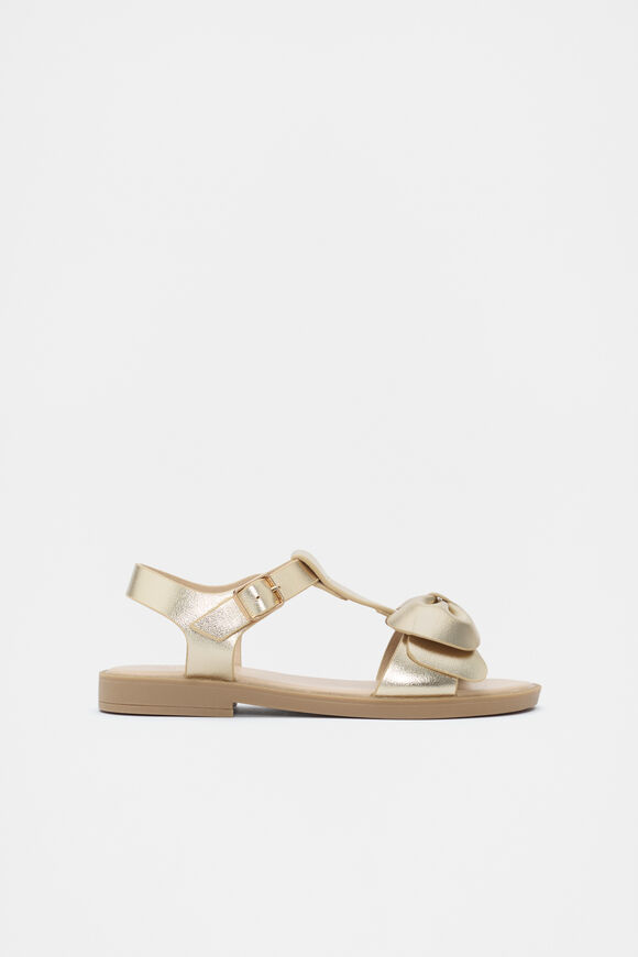 T Bar Bow Sandal  Gold  hi-res