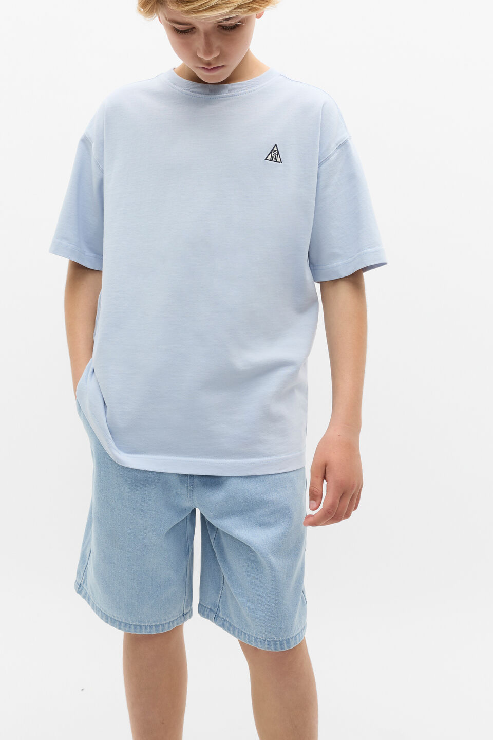 Garment Dye Tee  Sky