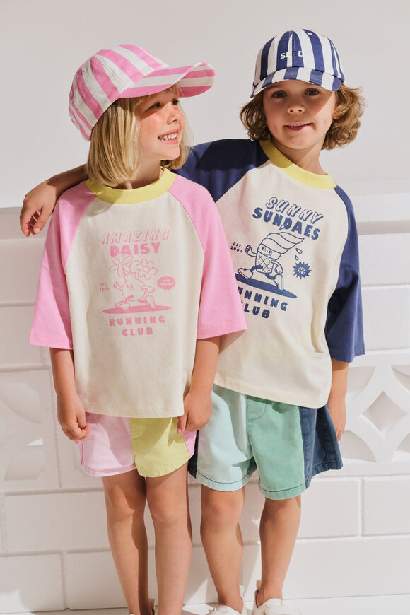 Boxy Raglan Tee  Multi  hi-res