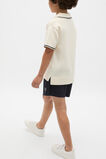 Heritage Knit Polo  Coconut Cream  hi-res