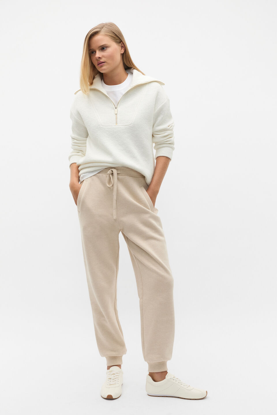 Textured Twist Sweat  Cloud Cream Twist