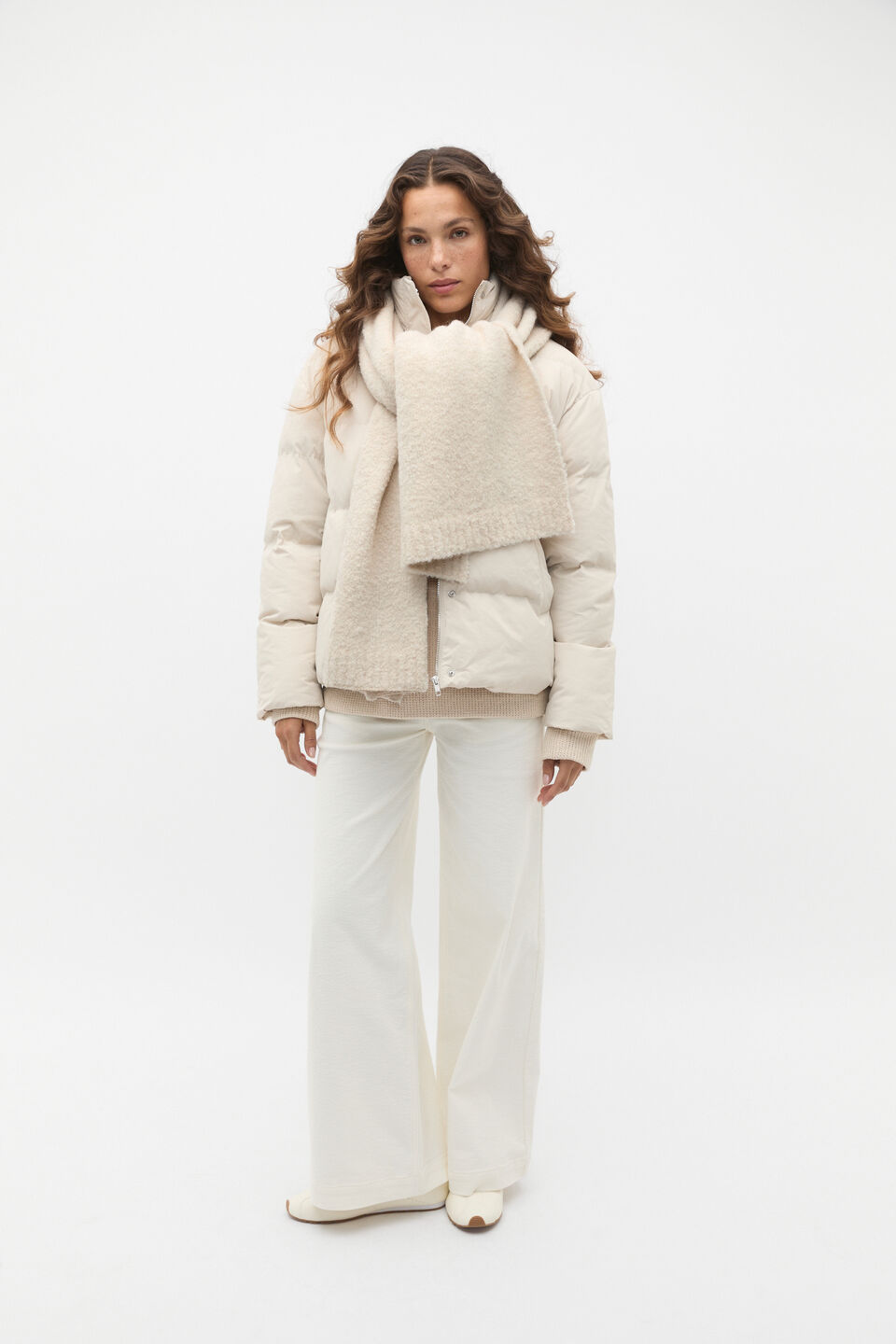 Boucle Scarf  Oat Marle