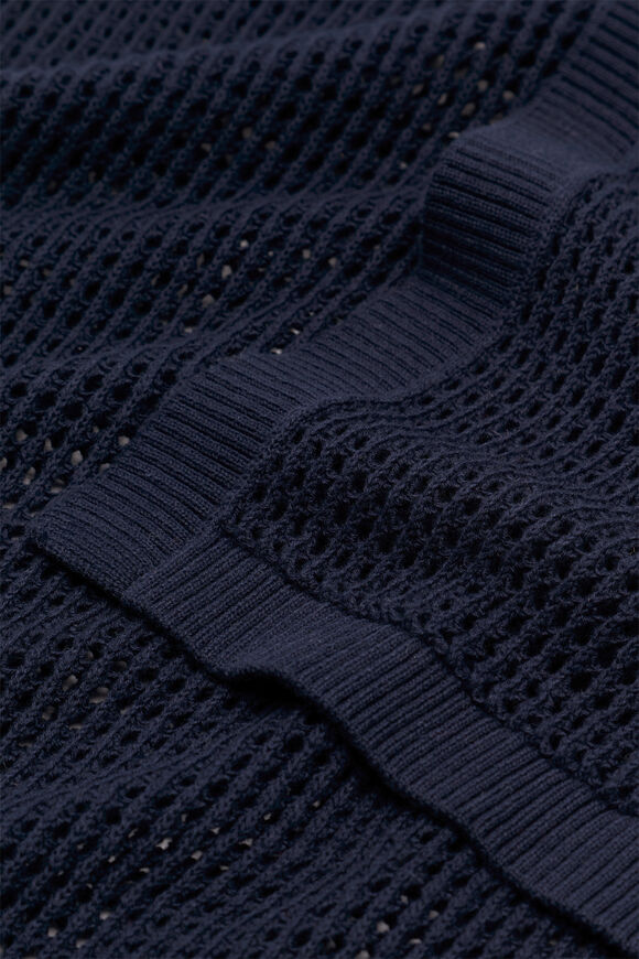 Open Crochet Knit Poncho  Midnight Sky  hi-res