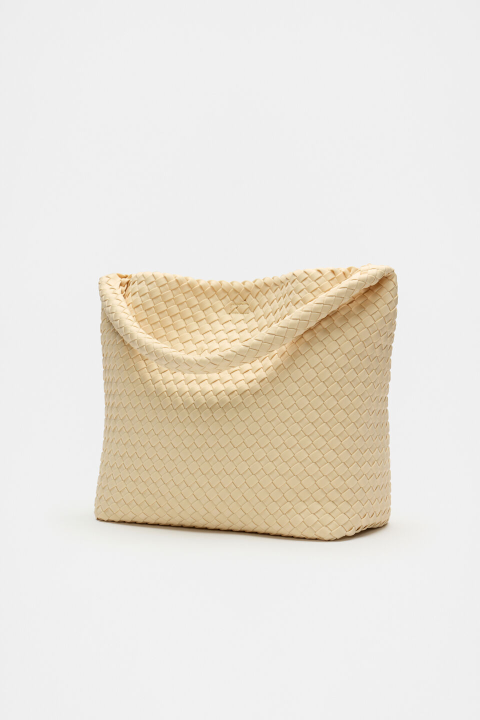 Woven Textured Tote  Marzipan