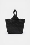Woven Textured Mini Tote  Black  hi-res