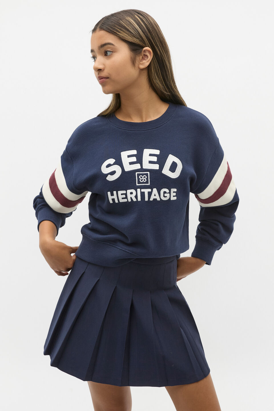 Seed Spliced Sweat  New Navy
