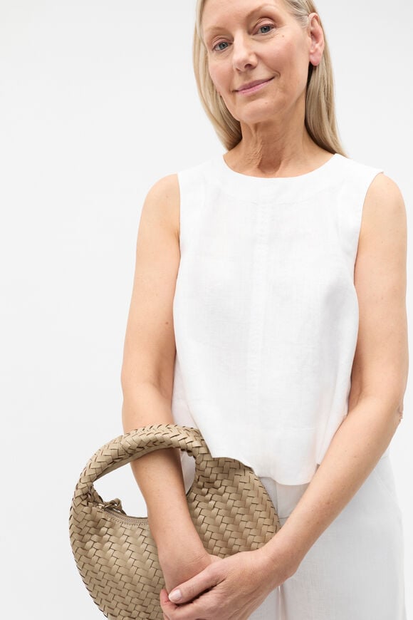 Leather Woven Handbag  Rye  hi-res