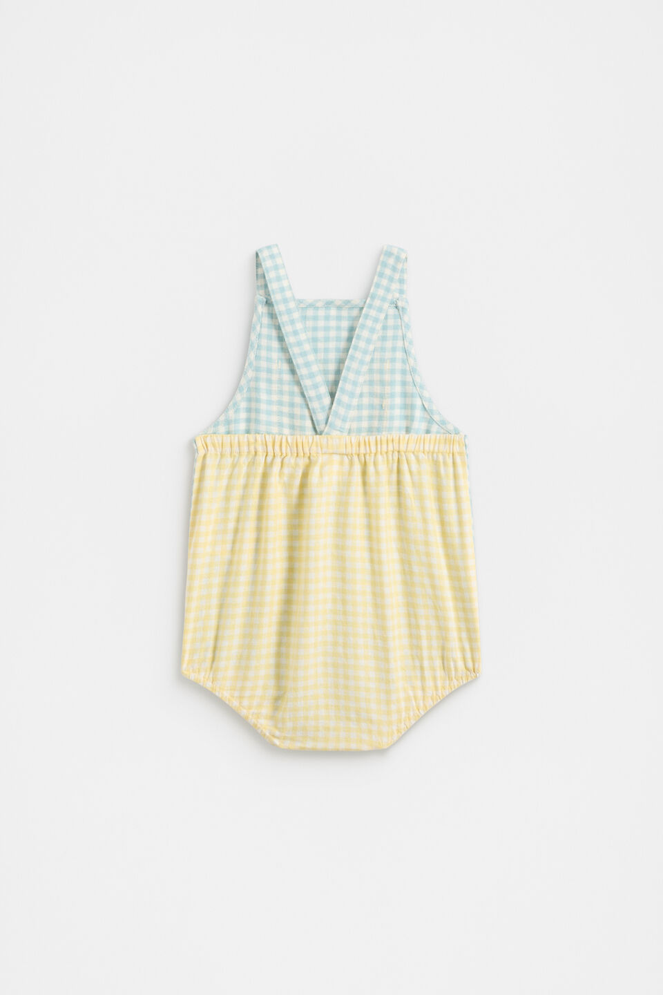 Gingham Romper  Seaspray