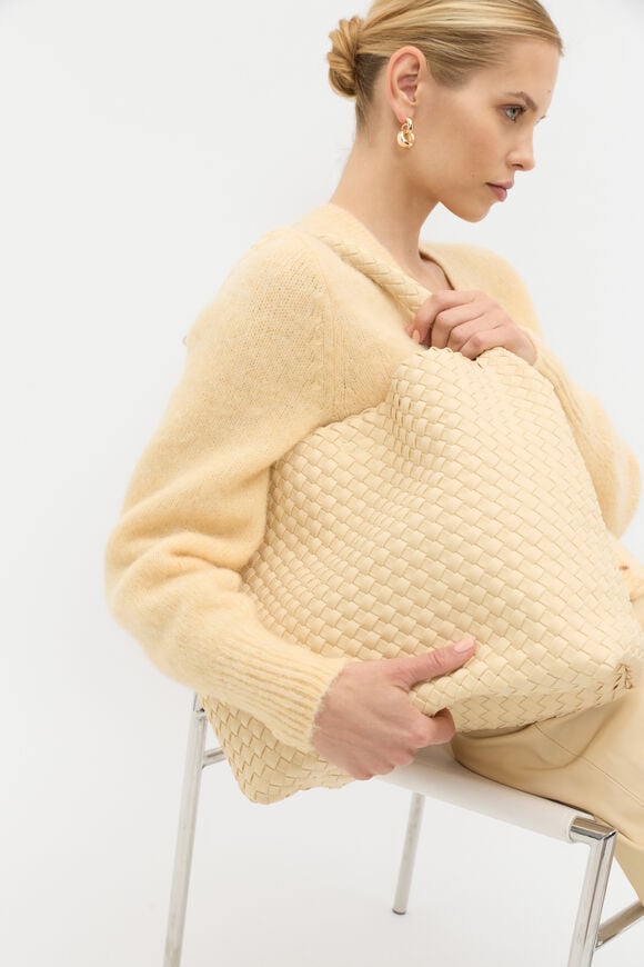 Woven Textured Tote  Marzipan  hi-res