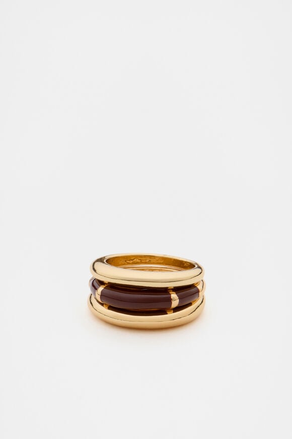 Enamel Ring Set  Merlot  hi-res