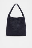 Woven Textured Tote  Twilight Blue  hi-res