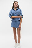 Denim Wrap Skort  Mid Wash  hi-res