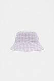 Gingham Embroidered Bucket Hat  Multi  hi-res