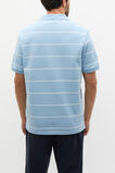 Stripe Pique Polo  Sky Blue  hi-res