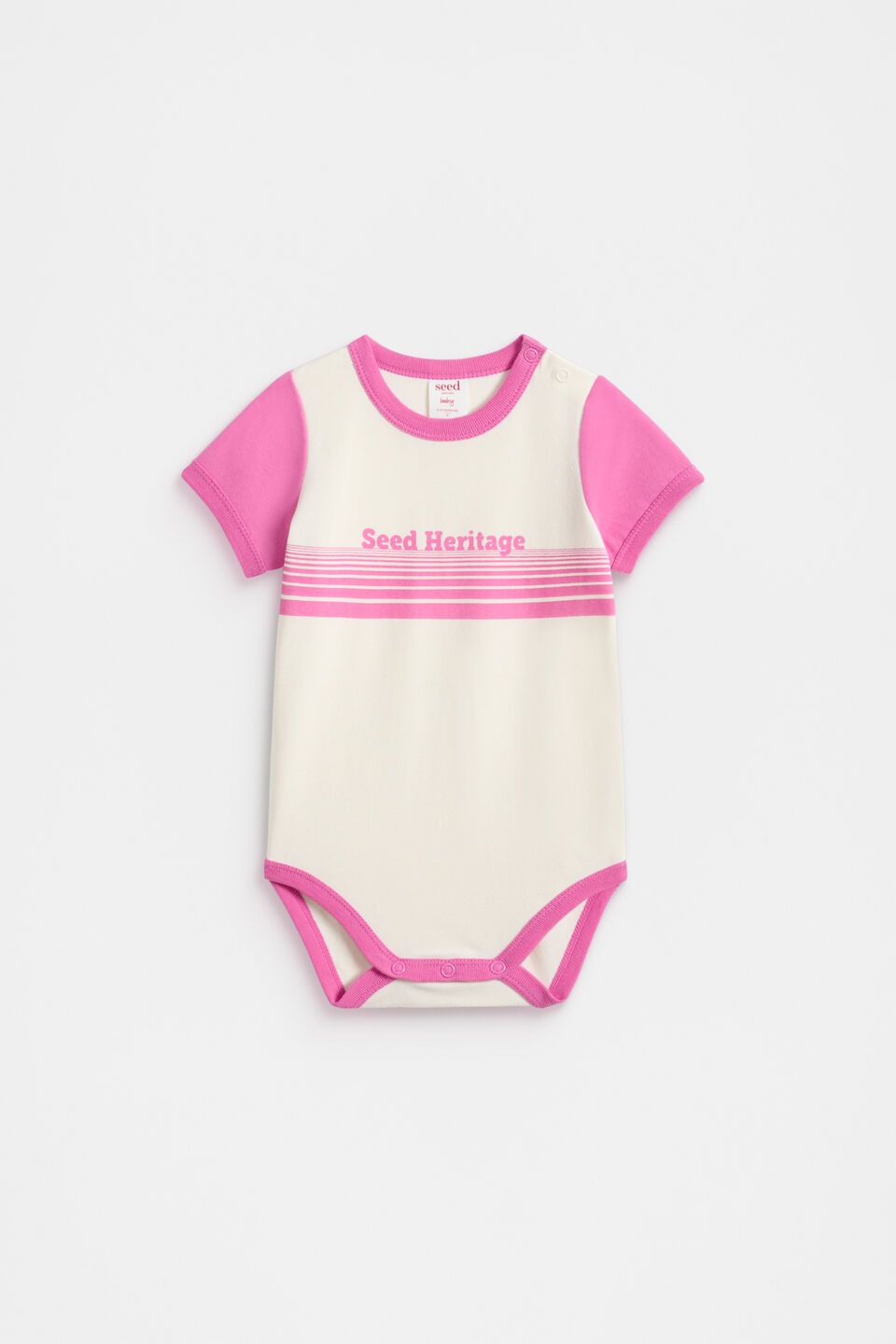 Colourblock Logo Bodysuit  Wild Berry