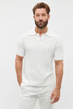 Relaxed Knit Polo  Vintage White  hi-res