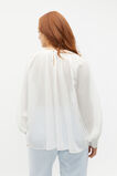 Voile Gathered Blouse  Cloud Cream  hi-res