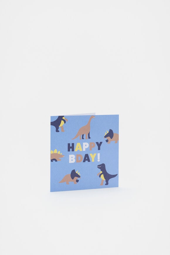 Happy Birthday Dinosaur Card  Multi  hi-res