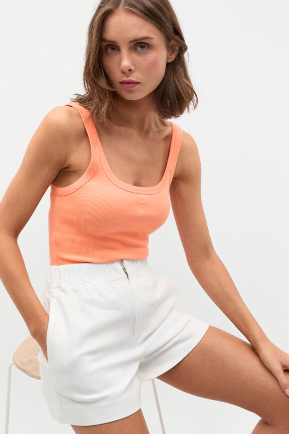 Core Heritage Rib Tank  Tangerine  hi-res