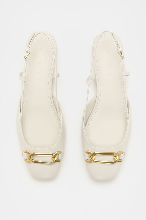 Kendra Slingback Flat  Cream  hi-res