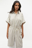Stripe Collar Detail Poncho  Rosemary Stripe  hi-res