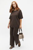 Oversized Crepe Knit Tee  Dark Espresso  hi-res