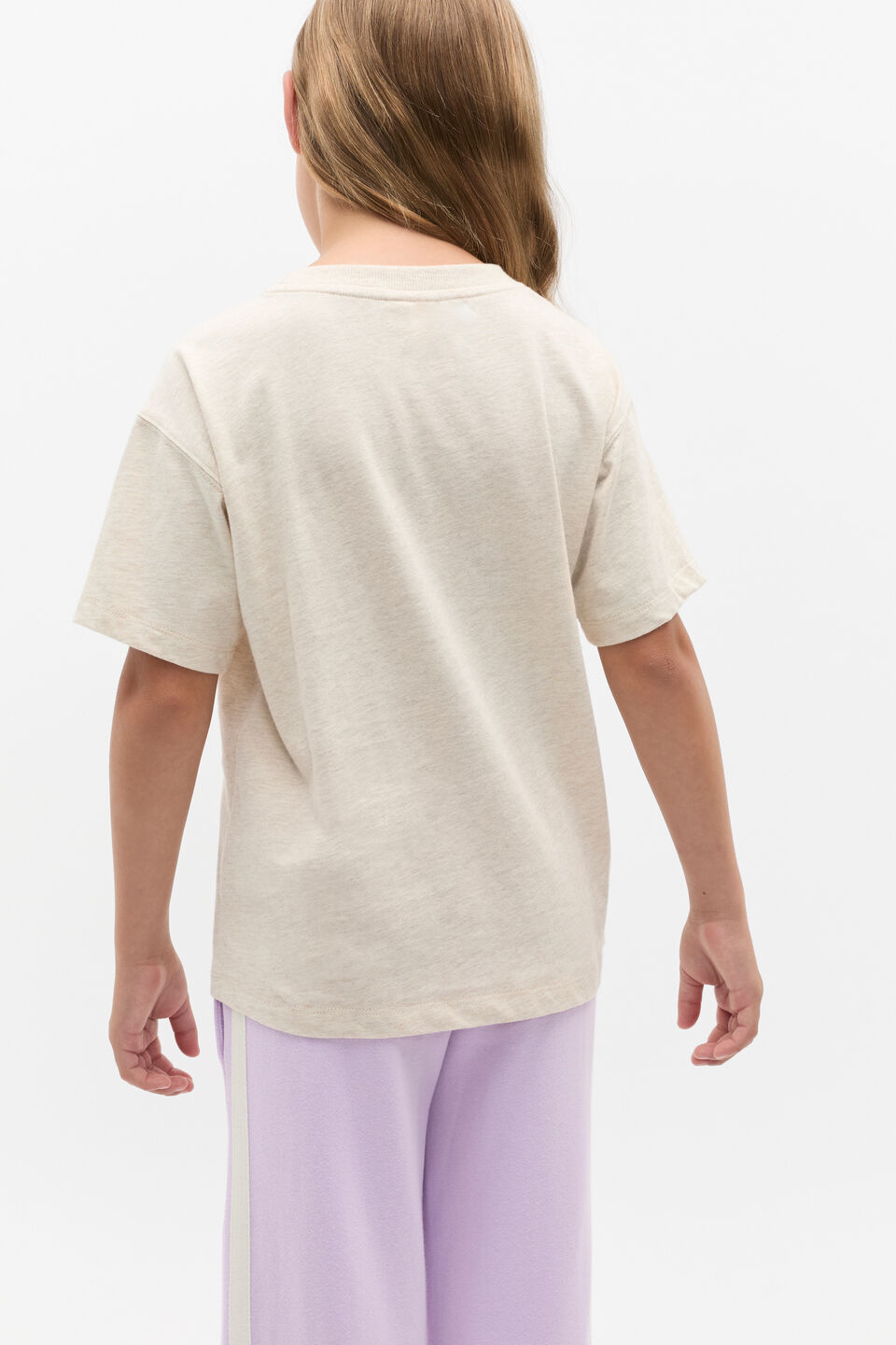 Sequin Bunny Tee  Oat Marle