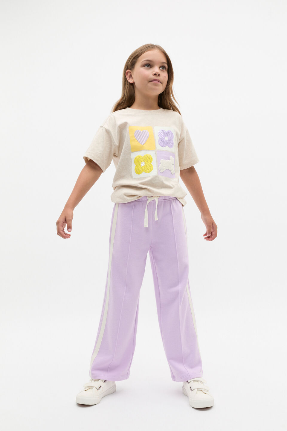 Sequin Bunny Tee  Oat Marle