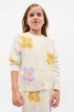 Flower Cable Cardigan  Classic Cream  hi-res