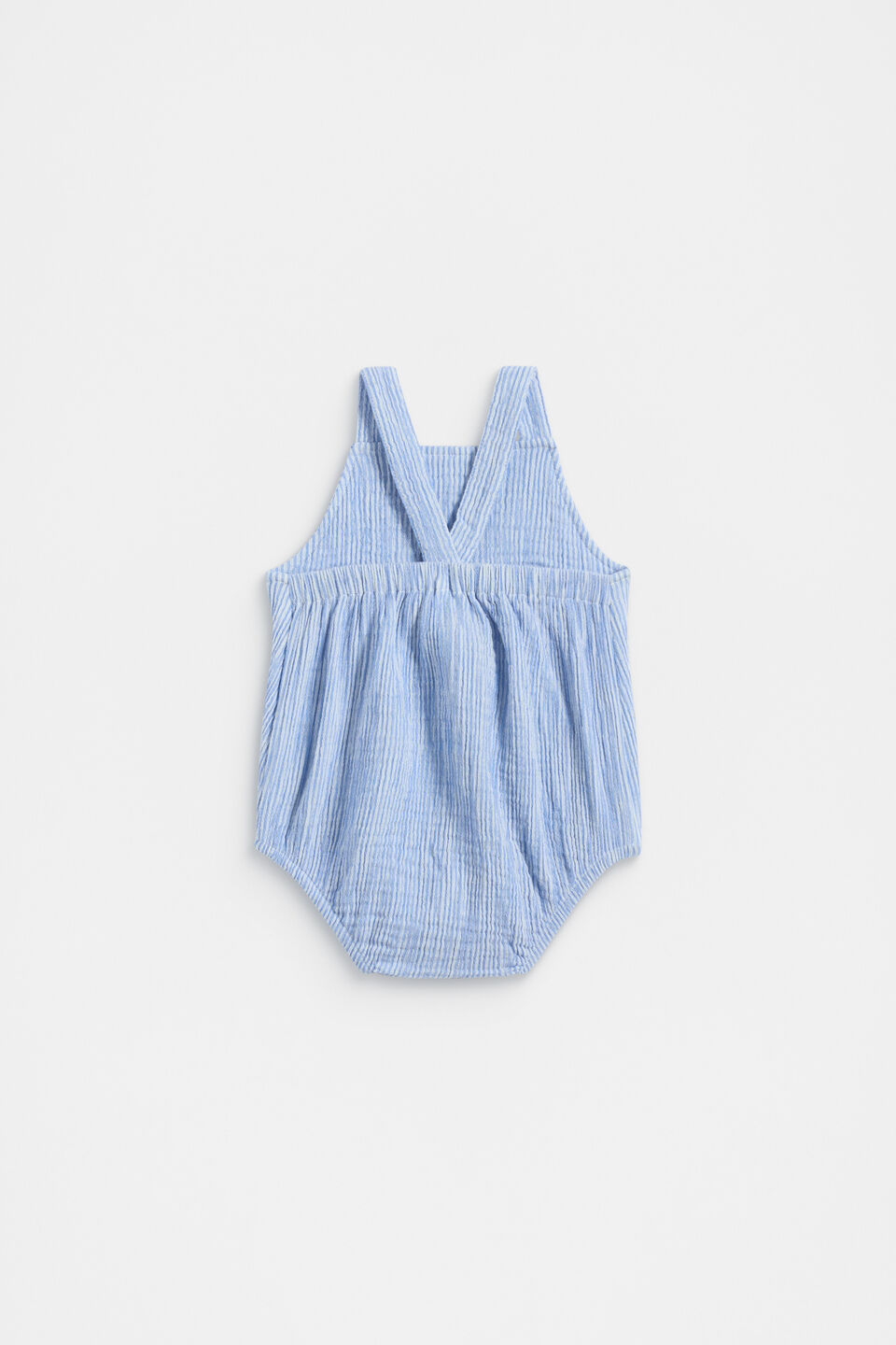 Stripe Pocket Romper  Ocean