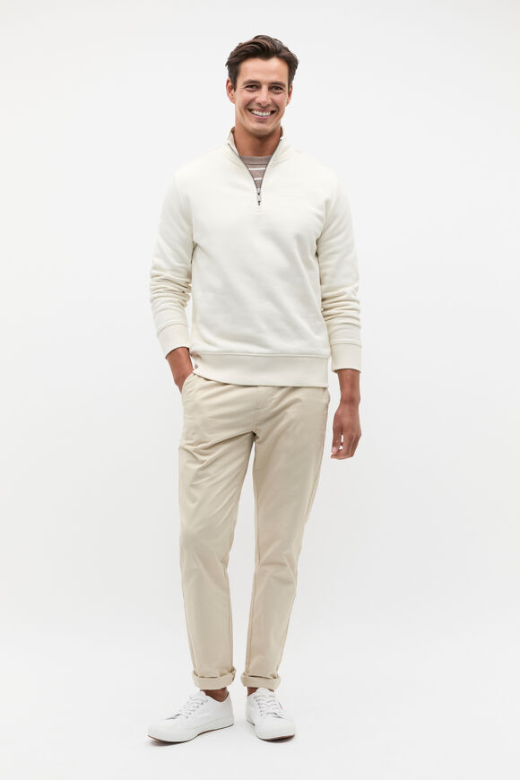 Logo Half Zip  Ivory  hi-res