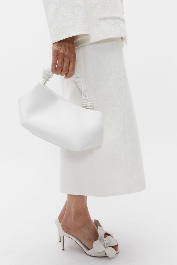 Braided Shoulder Bag  White  hi-res