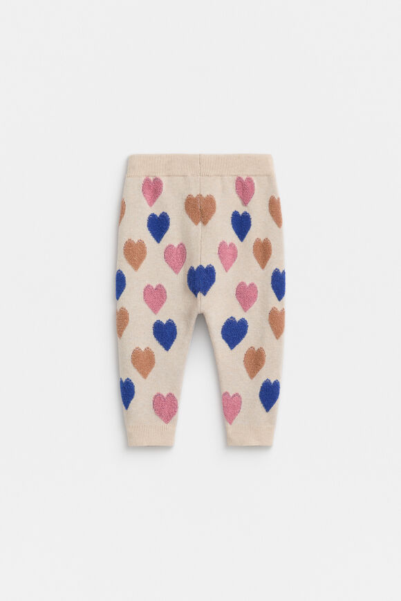 Heart Knit Legging  Oat Marle  hi-res
