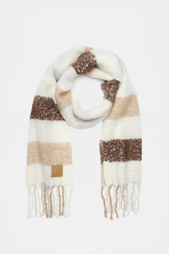 Check Textured Scarf  Cookie Multi  hi-res