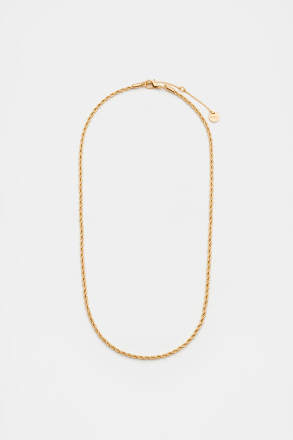 Fine Rope Necklace  Gold  hi-res