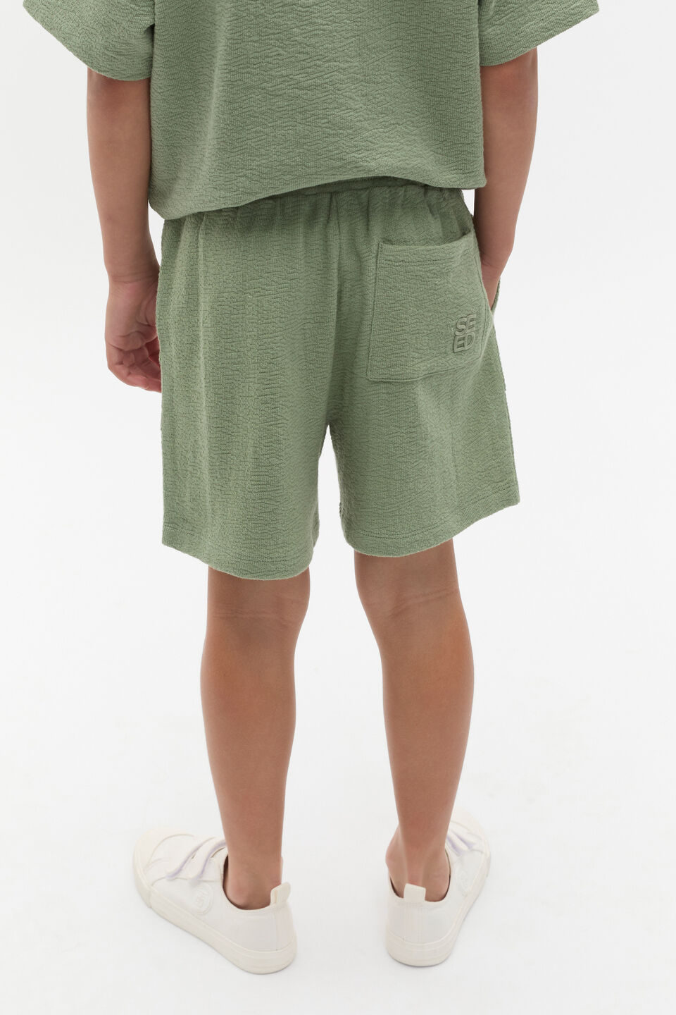 Textured Track Short  Cactus