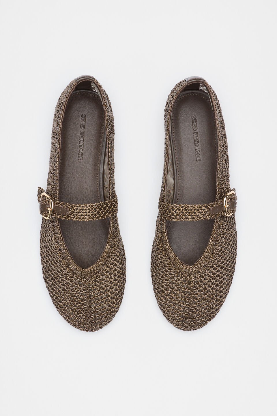 Mara Crochet Ballet Flat  Nutmeg
