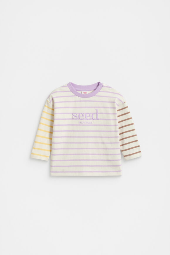 Stripe Logo Tee  Multi  hi-res