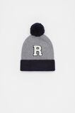 Colourblock Initial Beanie  R  hi-res