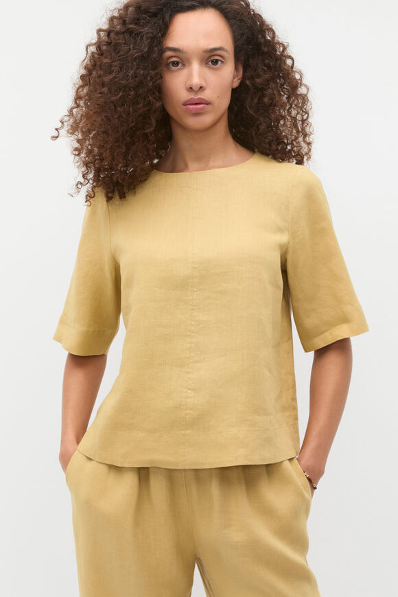 Core Linen Tee  Honey  hi-res