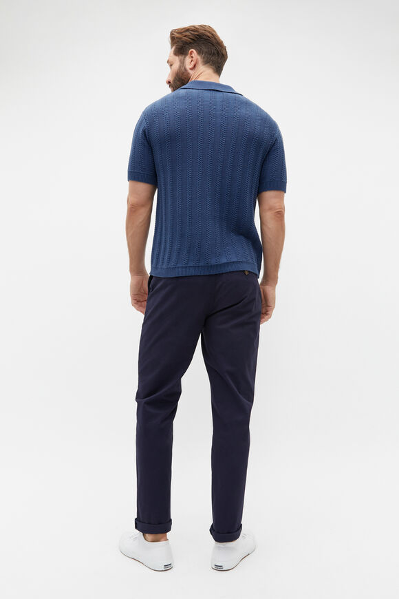 Relaxed Knit Polo  Dusk Blue  hi-res